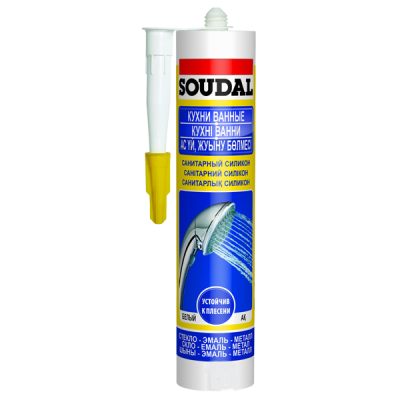 Санитарный силикон Soudal белый