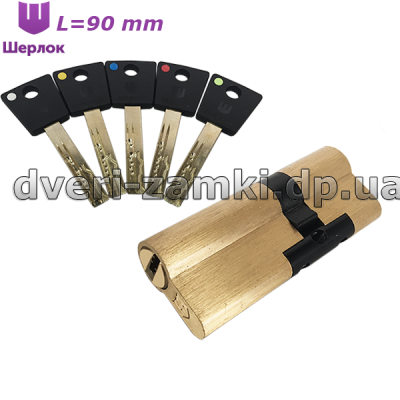 Циліндровий механізм Шерлок HK 90 35x55 BR ключ/ключ 