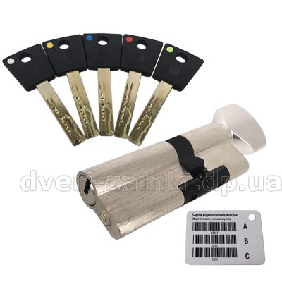 Цилиндровый механизм Шерлок HK 80 30x50 T SN ключ/вертушка матовый никель Цилиндровый механизм Шерлок HK 80 30x50 T SN ключ/вертушка матовый никель