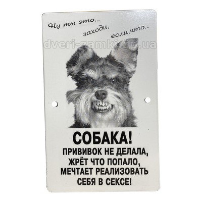 Табличка "Осторожно злая собака" 34 Табличка "Осторожно злая собака" 34
