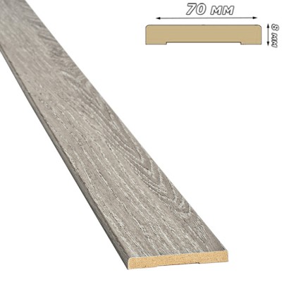 Наличник 70x8 ПВХ Ultra дуб дымчатый Наличник 70x8 ПВХ Ultra дуб дымчатый