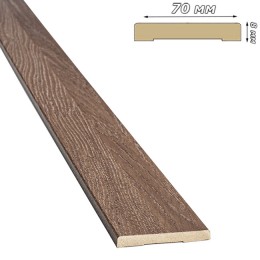 Наличник 70x8 ПВХ Ultra дуб медовый