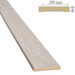 Наличник 70x8 ПВХ Ultra дуб молочный Наличник 70x8 ПВХ Ultra дуб молочный