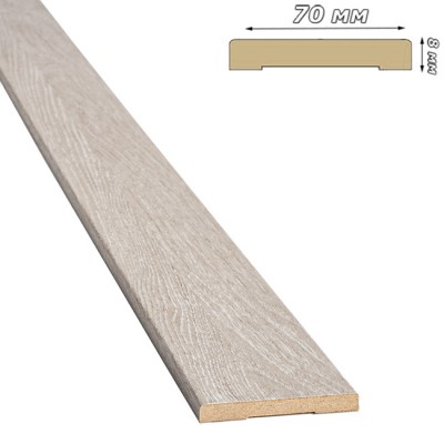 Наличник 70x8 ПВХ Ultra дуб молочный Наличник 70x8 ПВХ Ultra дуб молочный