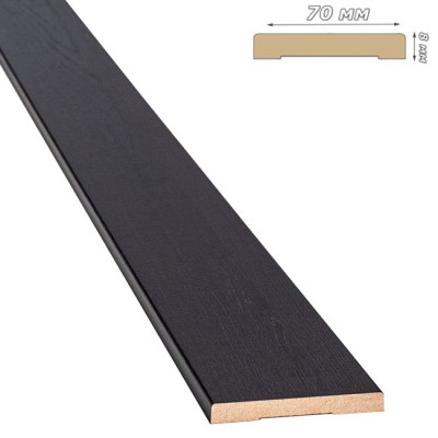 Наличник МДФ 70x8 мм венге brown прямоугольный Наличник МДФ 70x8 мм венге brown прямоугольный