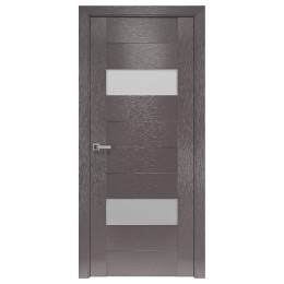 Дверное полотно Женева X-мокко со стеклом сатин
