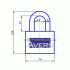 Замок навісний Avers PD-01-75 Замок навісний Avers PD-01-75