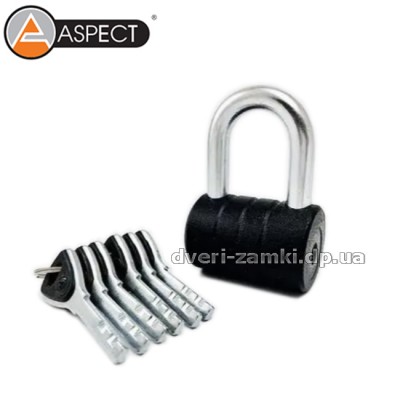 Замок навесной Aspect ЗН-С-55 6 ключей