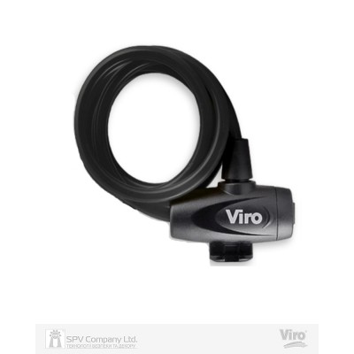 Замок VIRO MOTO HAWAII BLACK з тросом 180 см 2KEY