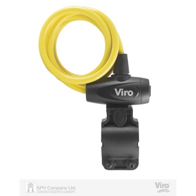 Замок VIRO MOTO HAWAII YELLOW з тросом 180 см 2KEY