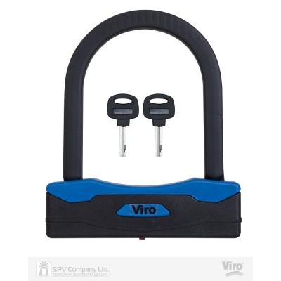 Замок VIRO MOTO SEZIONE BLACK 2KEY 127мм